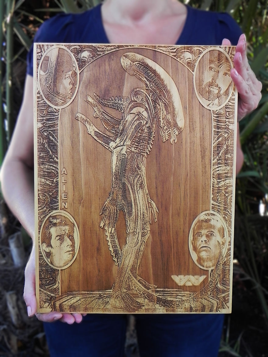 We Create Laser Engraved Wood Posters Of Our Favourite Movies We Create Laser Engraved Wood Posters Of Our Favourite Movies