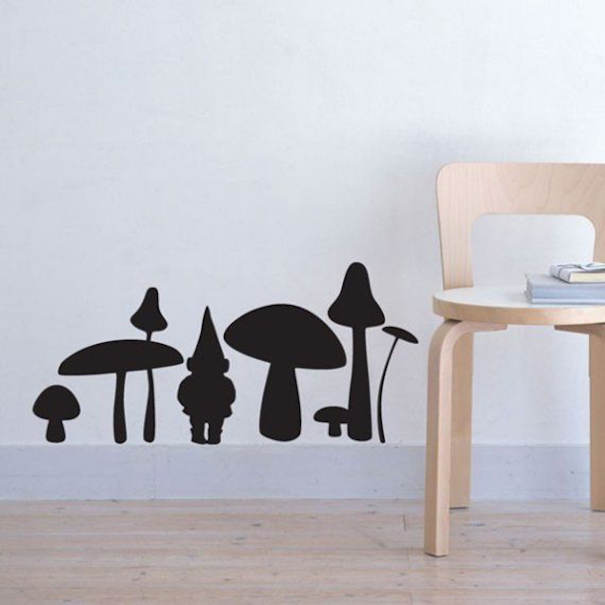 Gnome And Mushroom Decal
