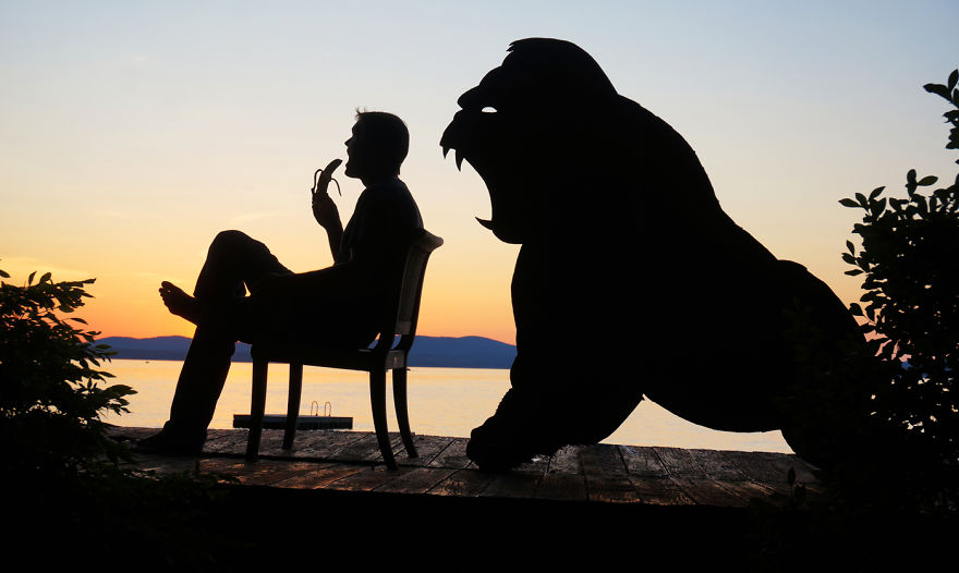 My Cardboard Cutouts Come To Life In Magical Sunset Silhouettes