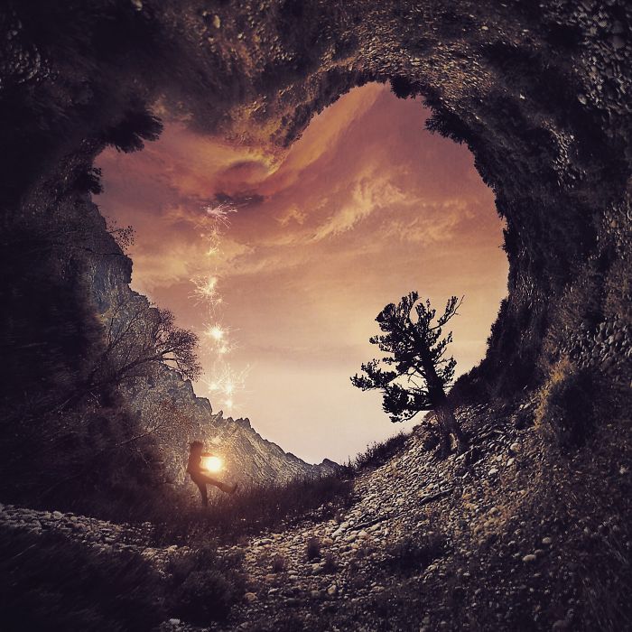 I Created A Series Of Tiny Planet Fantasy Worlds On My Iphone