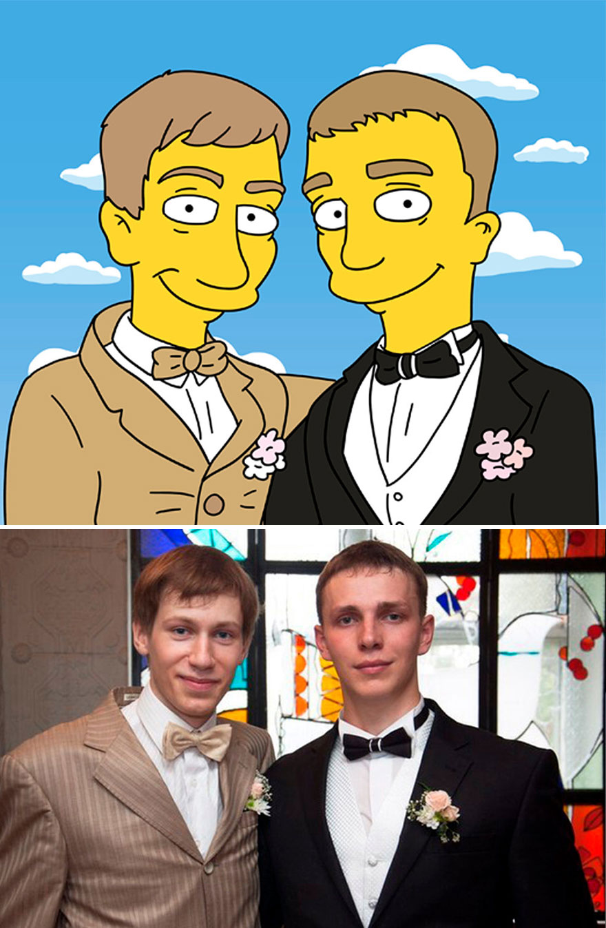 I Simpsonize Random People's Photos To Make Them Smile I Simpsonize Random People's Photos To Make Them Smile