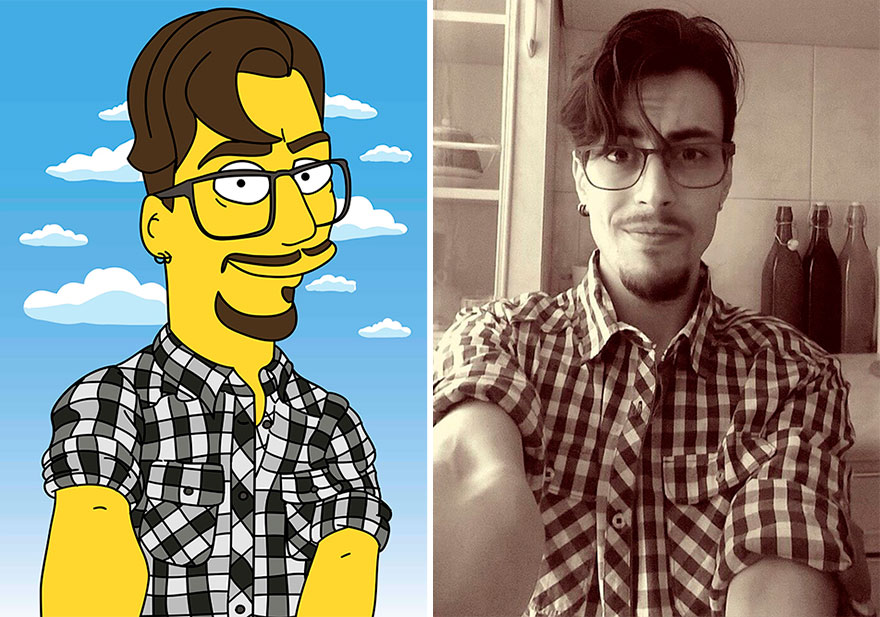 I Simpsonize Random People's Photos To Make Them Smile