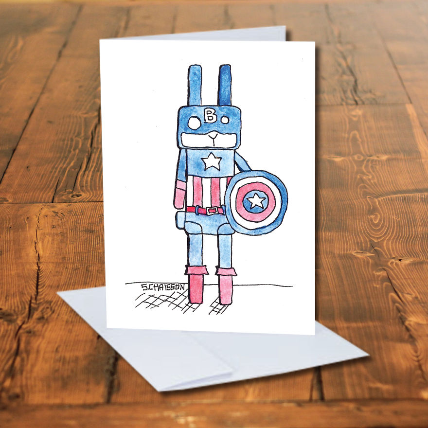 I Raise Money For Rescued Bunnies By Drawing Them As Superheroes And Pop Icons