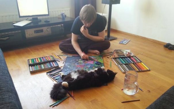 My Cat Dude Thinks He's A Pen.