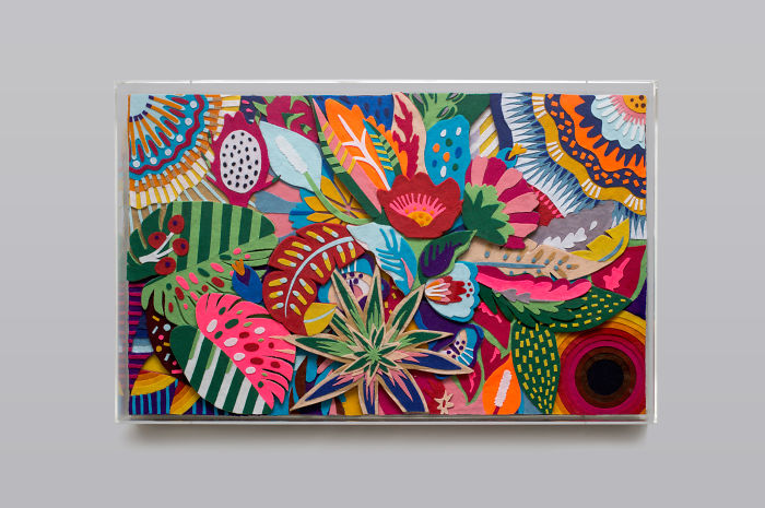 Felt Floral Art That I Made With Hundreds Of Hand-Cut Pieces