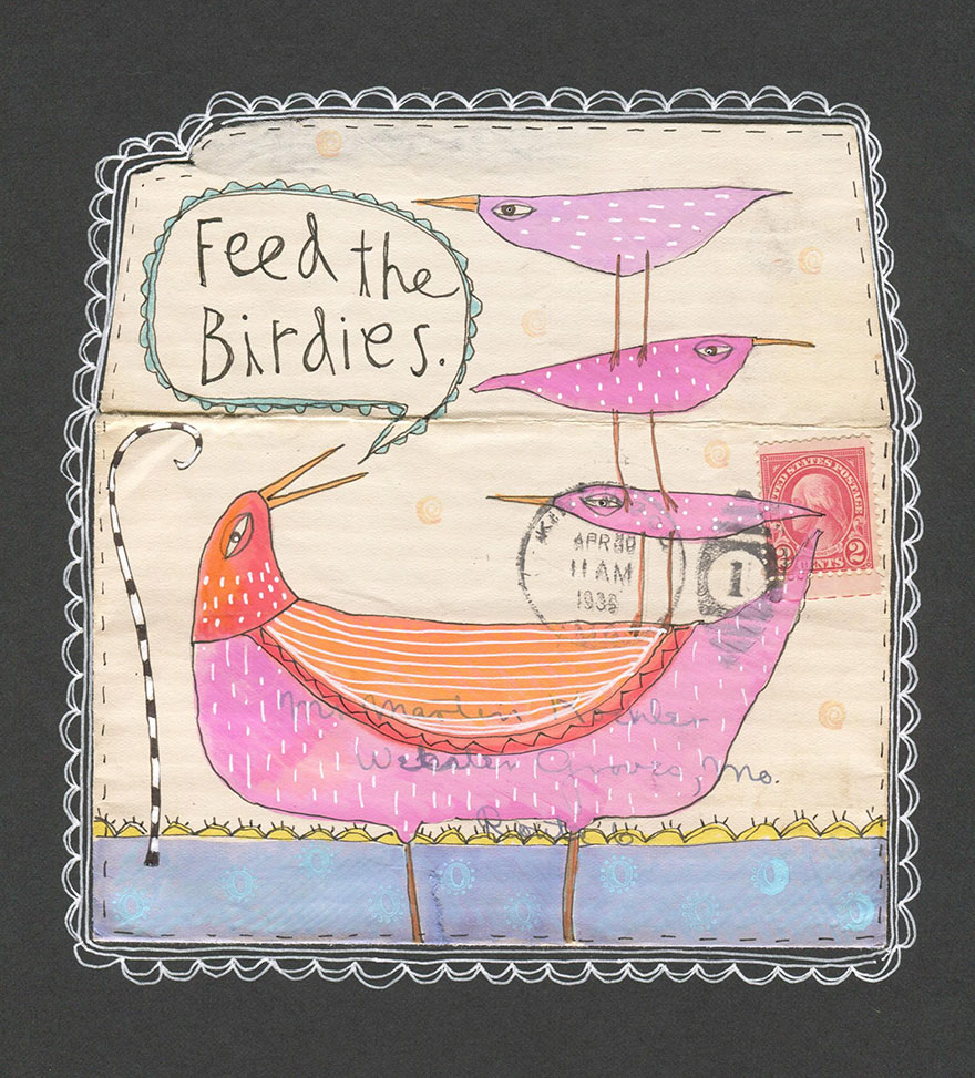 I Turn Old Letters Into Art