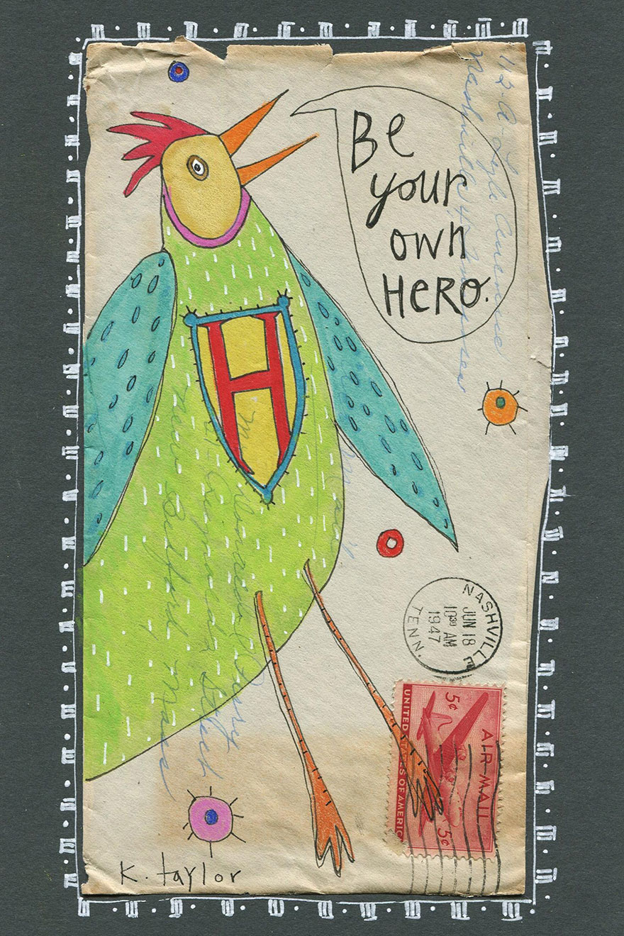 I Turn Old Letters Into Art