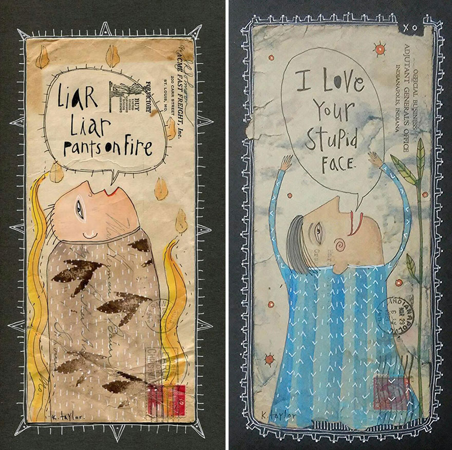 I Turn Old Letters Into Art