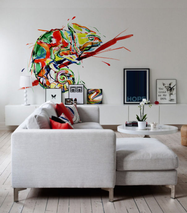 Splash Of Chameleon's Colours Wall Decal