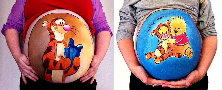 Dad-To-Be Proposes To His Pregnant Girlfriend With Baby Bump Painting That Was Revealed In The Mirror