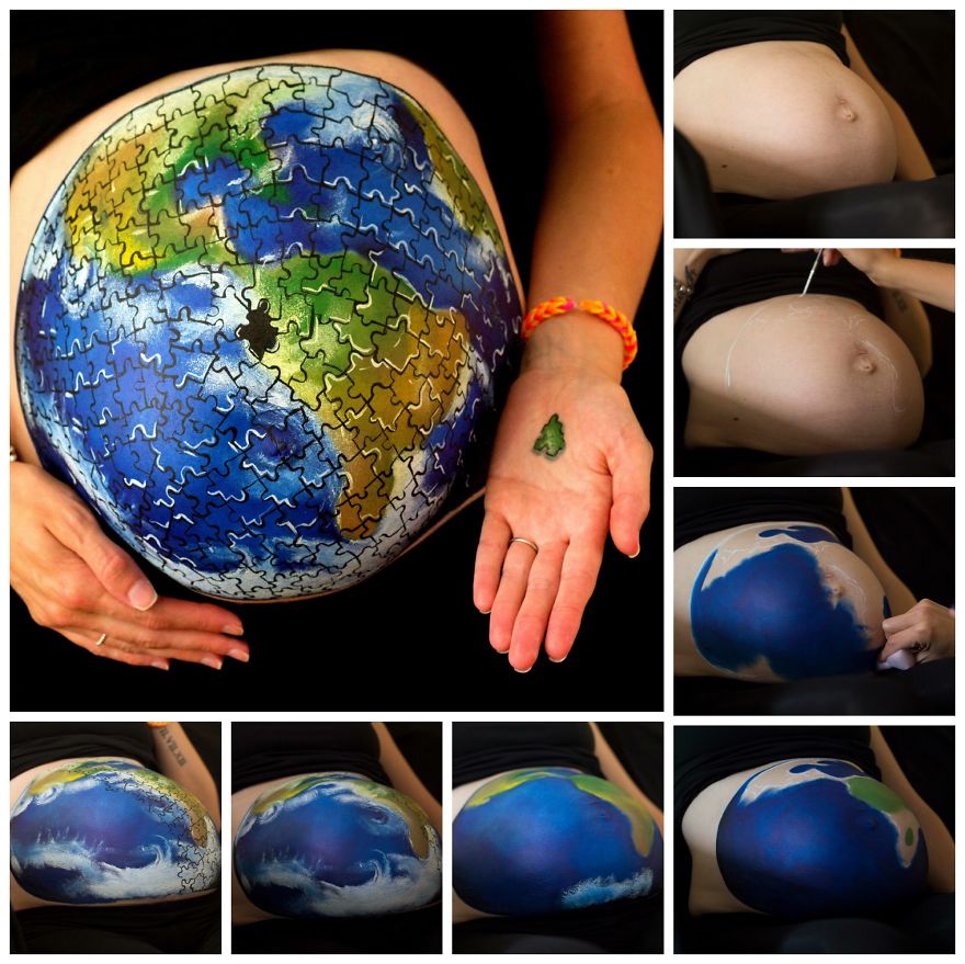 Dad-To-Be Proposes To His Pregnant Girlfriend With Baby Bump Painting That Was Revealed In The Mirror