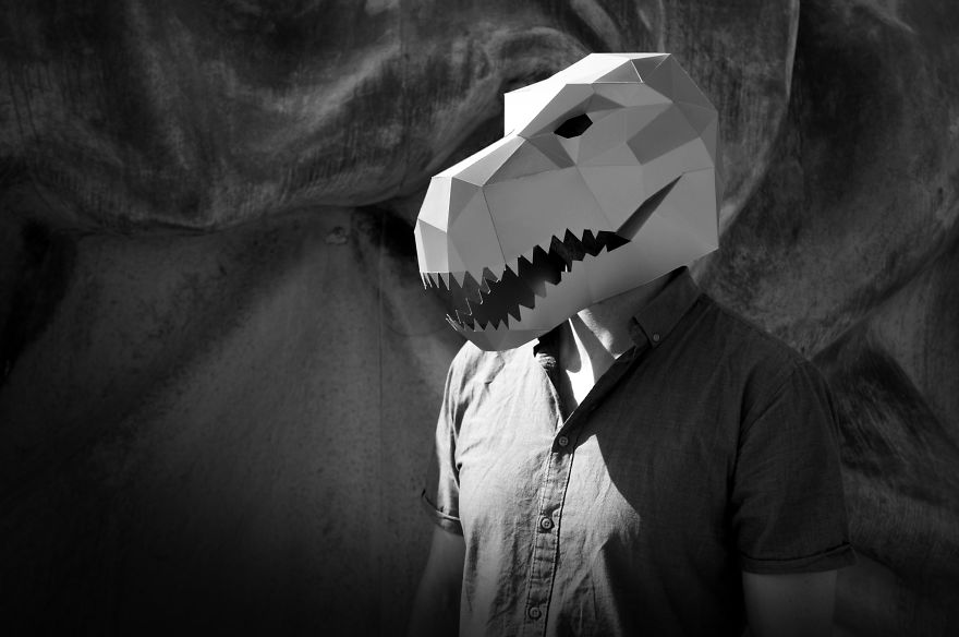 DIY Geometric Paper Masks For Halloween DIY Geometric Paper Masks For Halloween