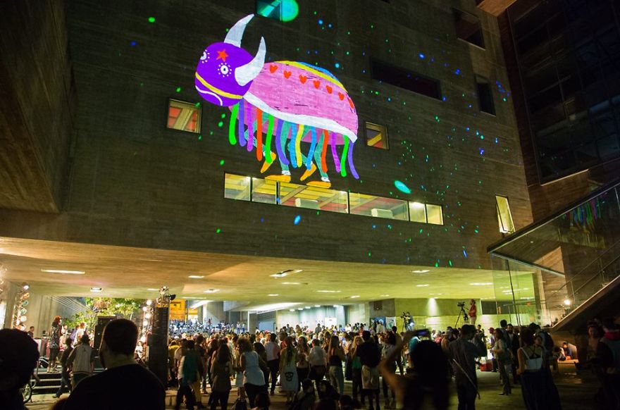 We Create Animated Street Art By Riding Tricycles With Projectors We Create Animated Street Art By Riding Tricycles With Projectors