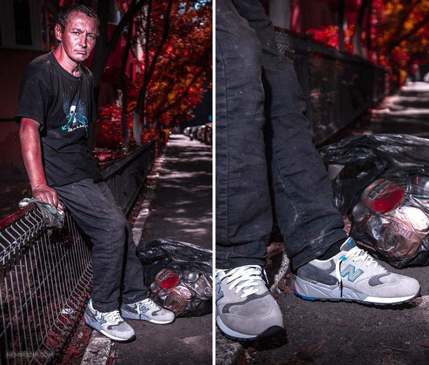 We Asked Homeless People To Model Our New Sneakers To Encourage People To Donate We Asked Homeless People To Model Our New Sneakers To Encourage People To Donate