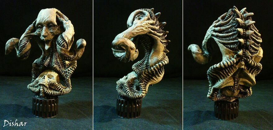 Unreal Eerie Sculpts By Polish Artist Are Like The Next H. R. Giger Generation