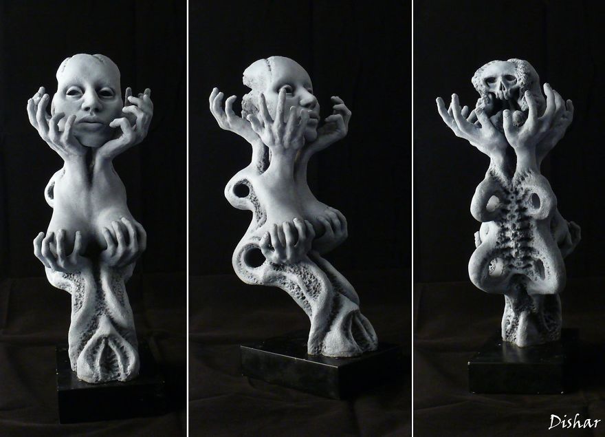 Unreal Eerie Sculpts By Polish Artist Are Like The Next H. R. Giger Generation