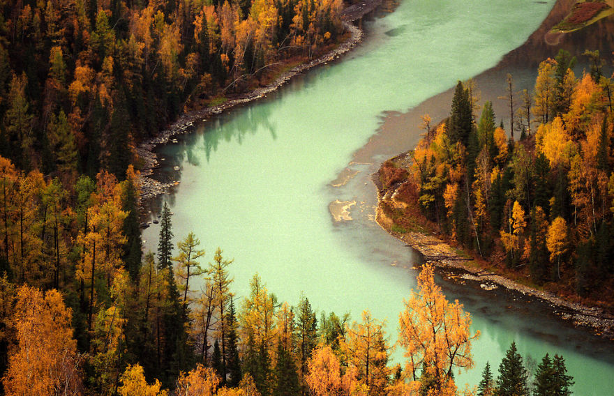 Land Between Russia, Siberia And China Xinjiang