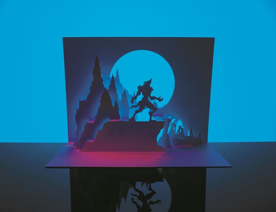 Artist Cuts Single Sheet Of Paper Into Halloween Scenes Artist Cuts Single Sheet Of Paper Into Halloween Scenes