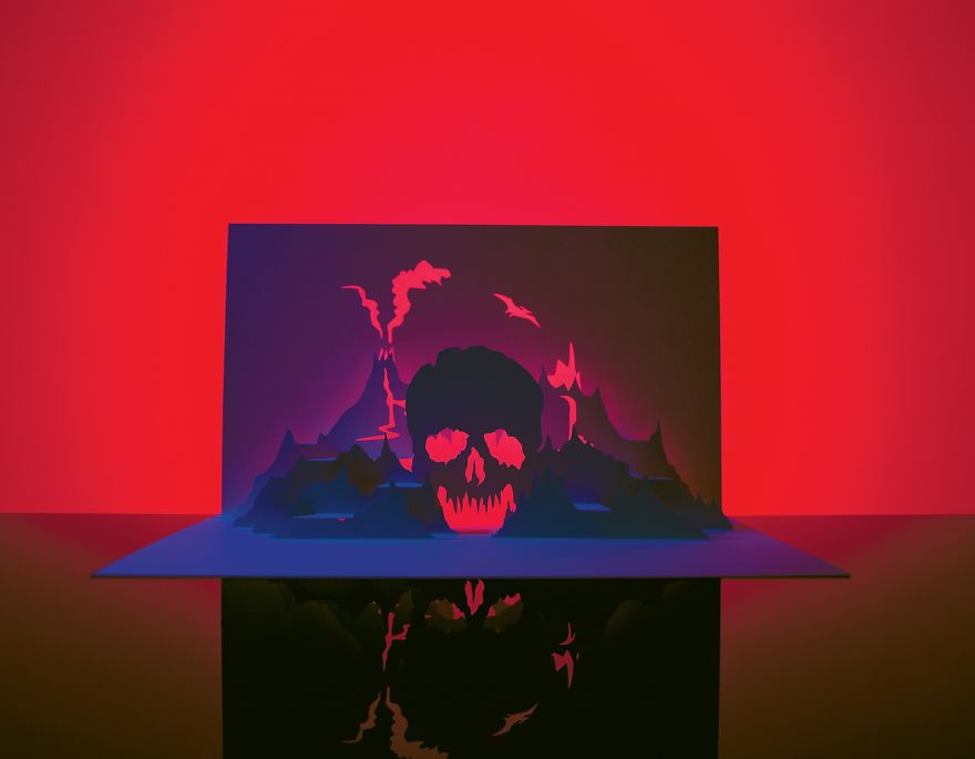 Artist Cuts Single Sheet Of Paper Into Halloween Scenes Artist Cuts Single Sheet Of Paper Into Halloween Scenes