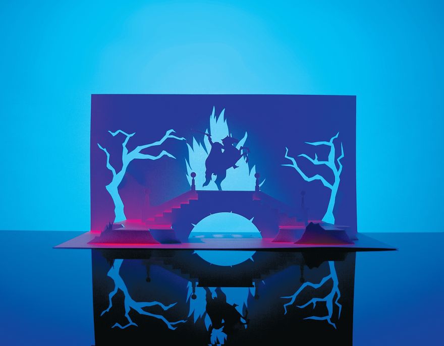 Artist Cuts Single Sheet Of Paper Into Halloween Scenes Artist Cuts Single Sheet Of Paper Into Halloween Scenes