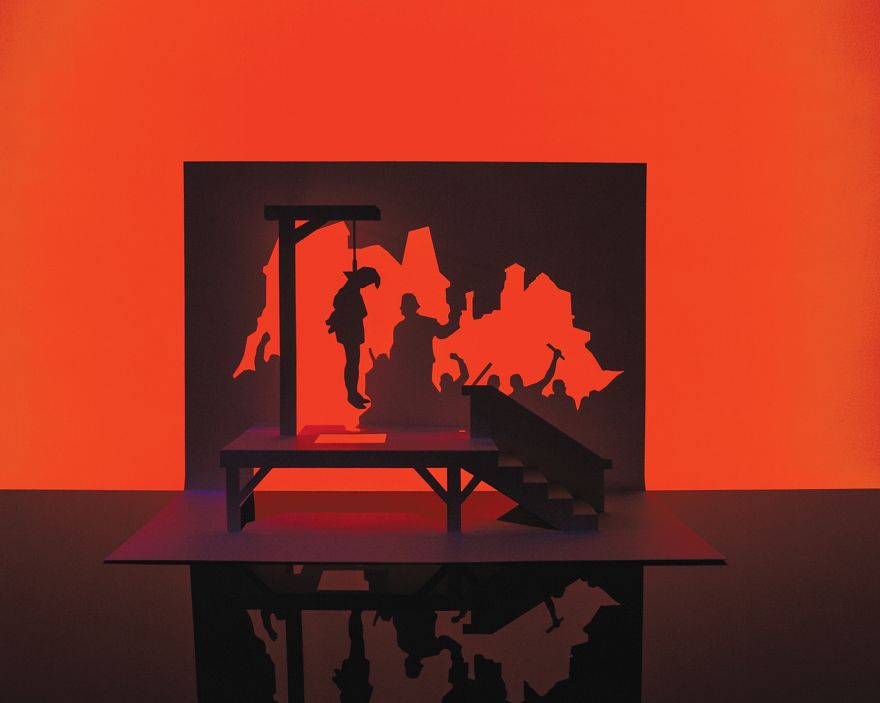 Artist Cuts Single Sheet Of Paper Into Halloween Scenes Artist Cuts Single Sheet Of Paper Into Halloween Scenes