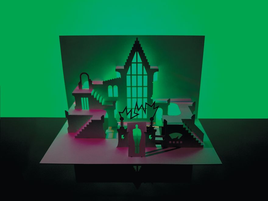 Artist Cuts Single Sheet Of Paper Into Halloween Scenes Artist Cuts Single Sheet Of Paper Into Halloween Scenes