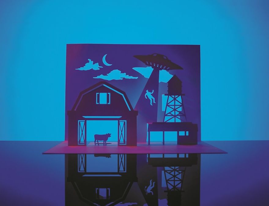 Artist Cuts Single Sheet Of Paper Into Halloween Scenes Artist Cuts Single Sheet Of Paper Into Halloween Scenes