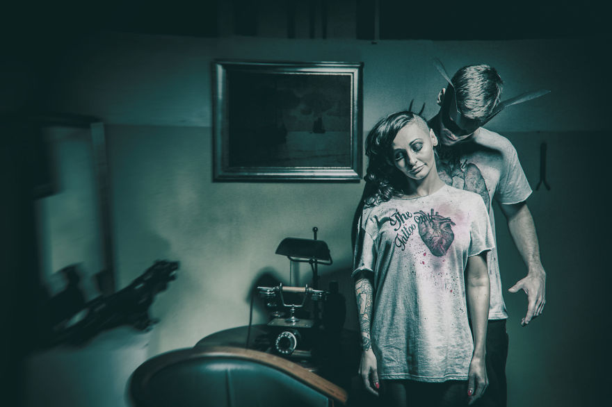 We Organized An Eerie Halloween Photo Shoot Wearing Hand-Made Masks We Organized An Eerie Halloween Photo Shoot Wearing Hand-Made Masks