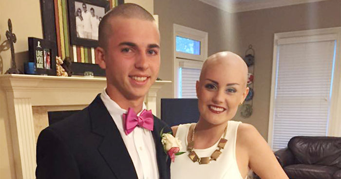 Teen Shaved Head To Surprise His Date Battling Cancer When She Came Back From Hospital