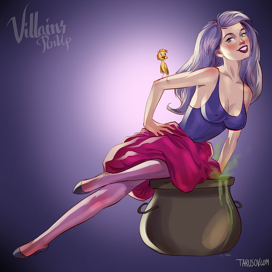 disney-villains-pin-up-girls-illustrations-andrew-tarusov-1