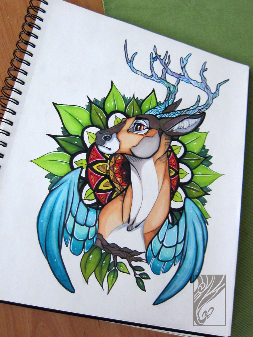 Spiritis: I Fill My Sketchbook With Mandala Animals Spiritis: I Fill My Sketchbook With Mandala Animals
