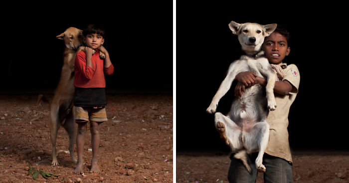 These 10 Orphan Boys Chose To Share The Little Food They Have With 10 Dogs They Adopted