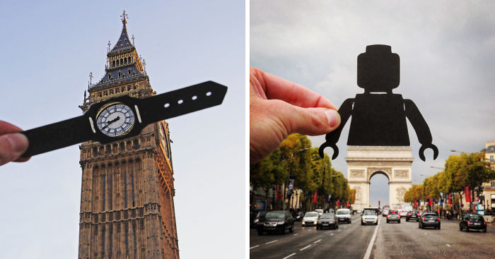 I Transform Famous Landmarks Using Paper Cutouts