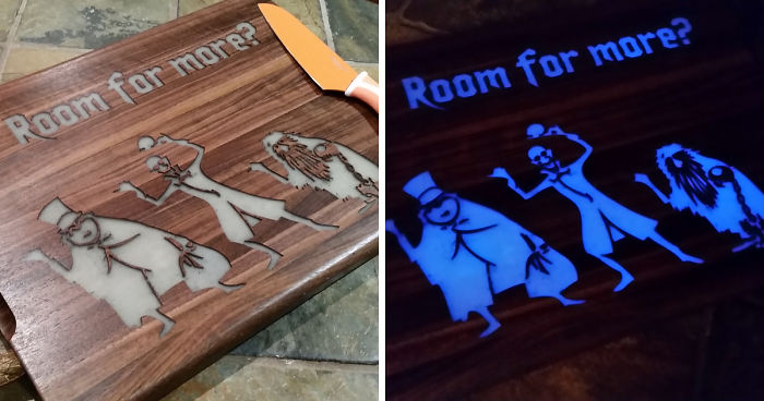 How To Make A Spooky Cutting Board That Glows In The Dark