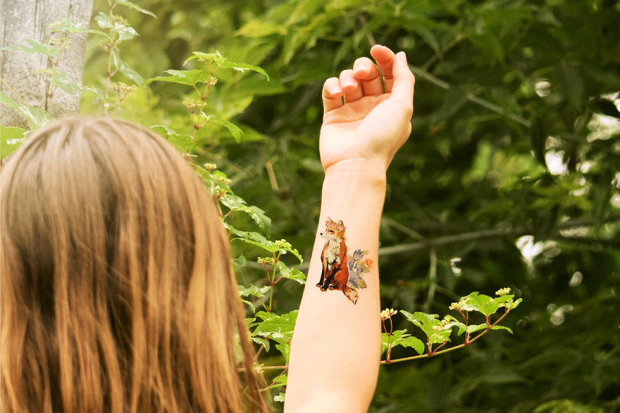 Fox Temporary Tattoo