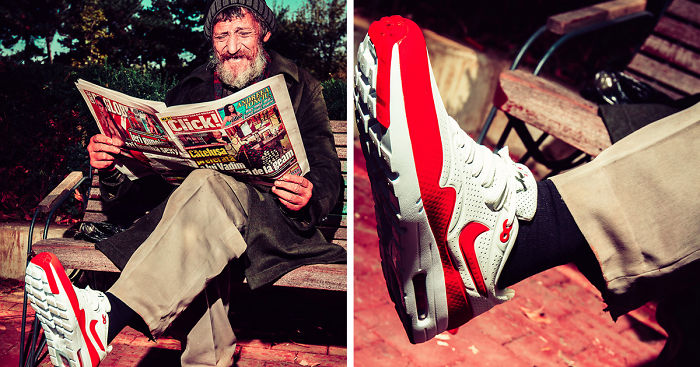 We Asked Homeless People To Model Our New Sneakers To Encourage People To Donate