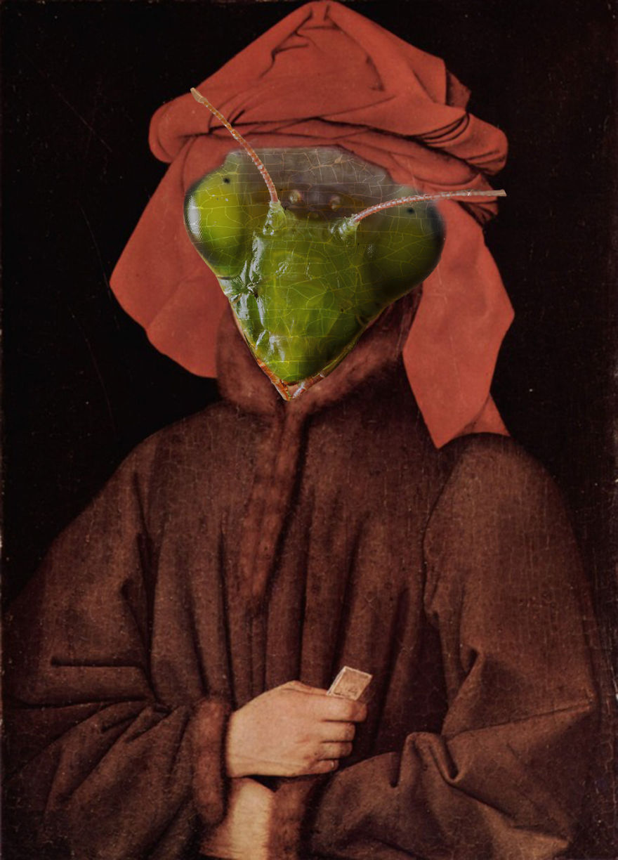 Sick Artist Puts Insect Heads On 10 Iconic Portraits Sick Artist Puts Insect Heads On 10 Iconic Portraits