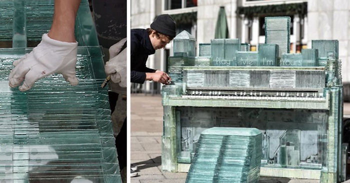 I Made A Glass Piano From Old Windows