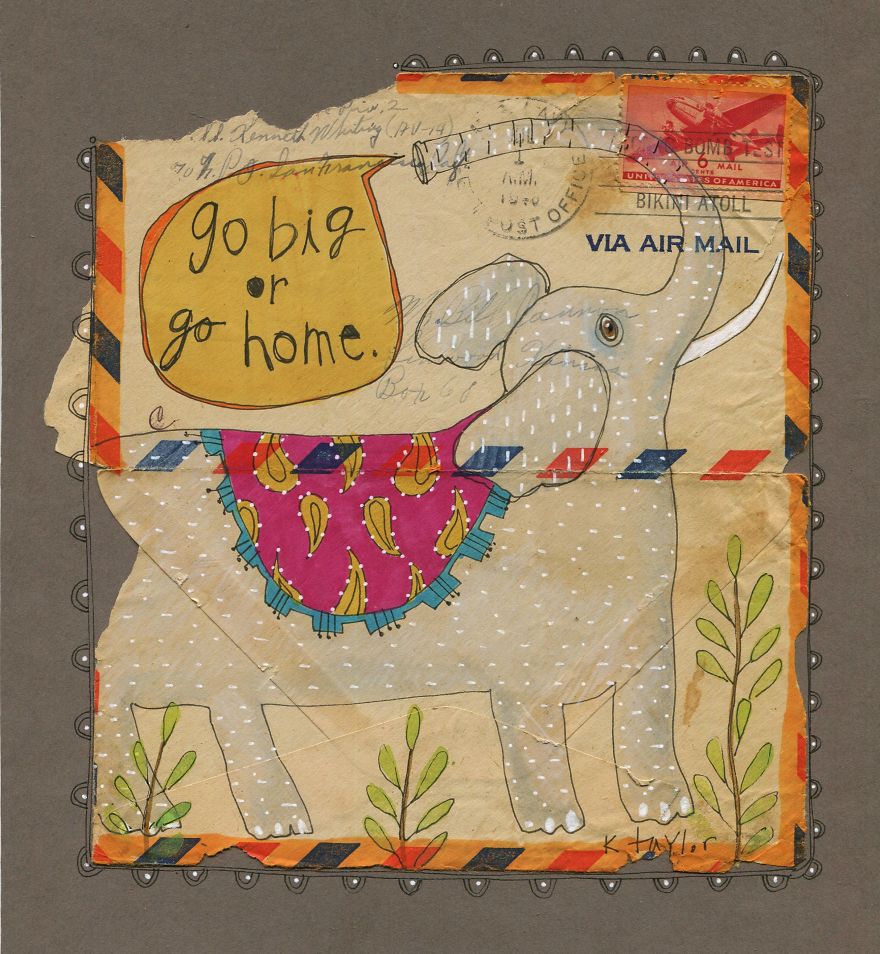 I Turn Old Letters Into Art