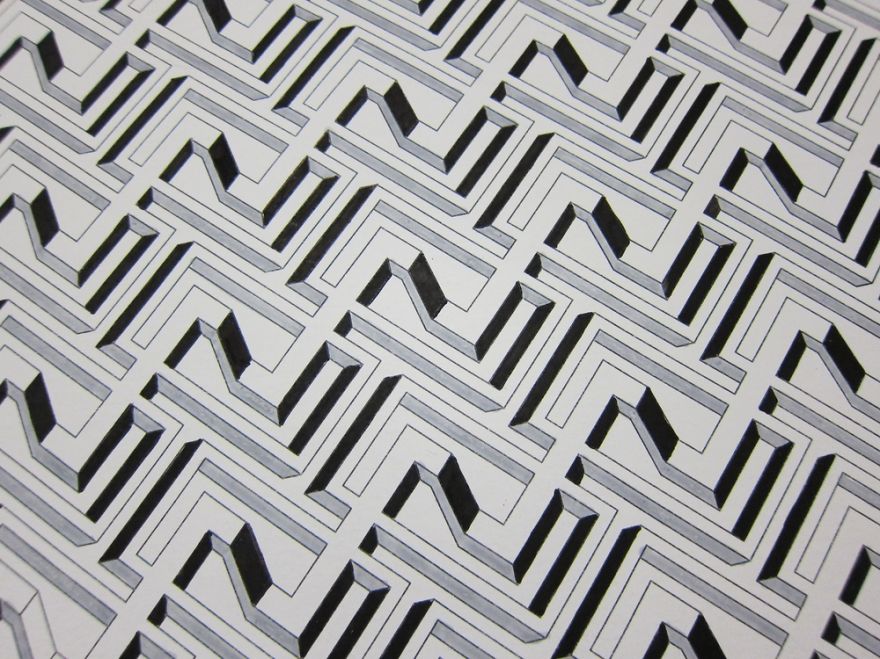 I Created Impossible 3d Optical Illusions You Can Color In I Created Impossible 3d Optical Illusions You Can Color In