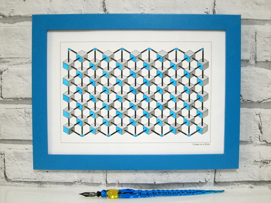 I Created Impossible 3d Optical Illusions You Can Color In I Created Impossible 3d Optical Illusions You Can Color In