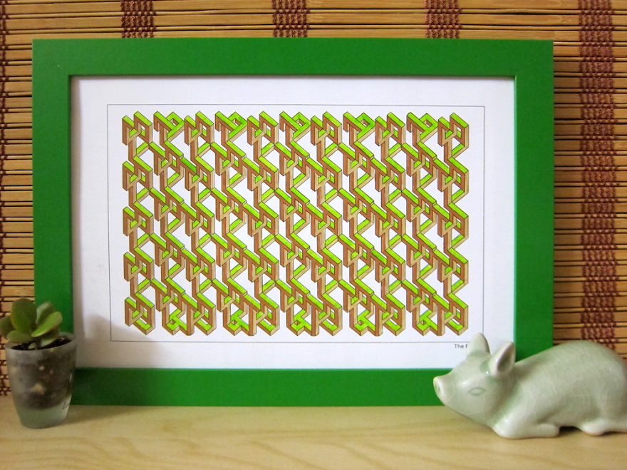 I Created Impossible 3d Optical Illusions You Can Color In I Created Impossible 3d Optical Illusions You Can Color In