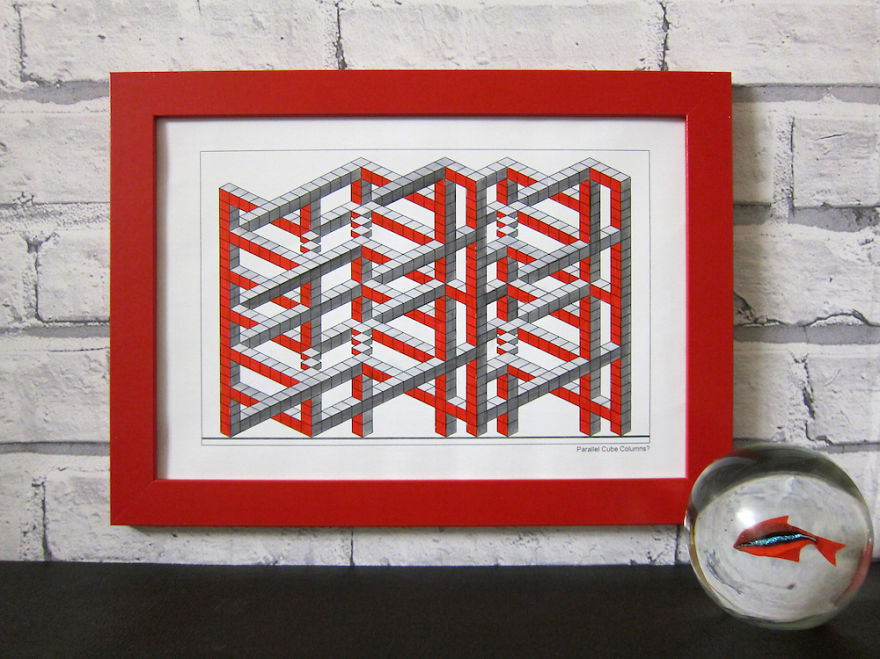 I Created Impossible 3d Optical Illusions You Can Color In I Created Impossible 3d Optical Illusions You Can Color In