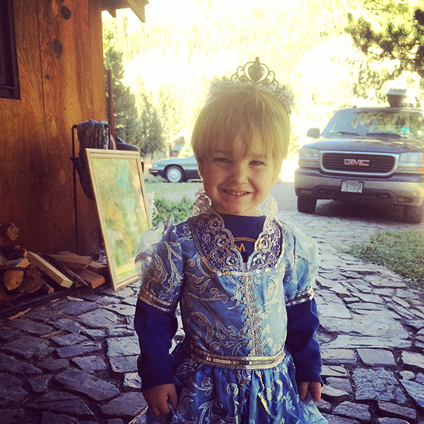 He Is So Happy With This Dress On