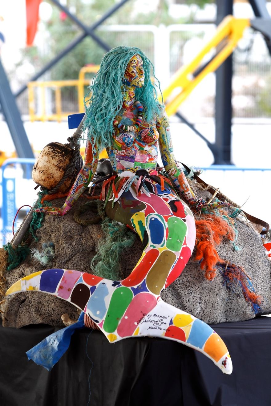 13 Giant Sculptures Made Entirely Of Beach Waste To Make You Reconsider Plastic Use