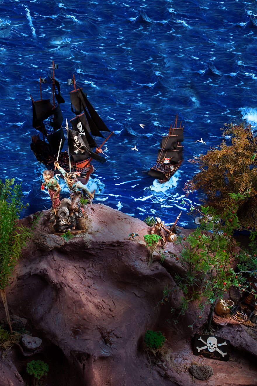 My Dad Made A Scale-model Of The World Of Pirates He Made Up To Tell Us Bedtime Stories