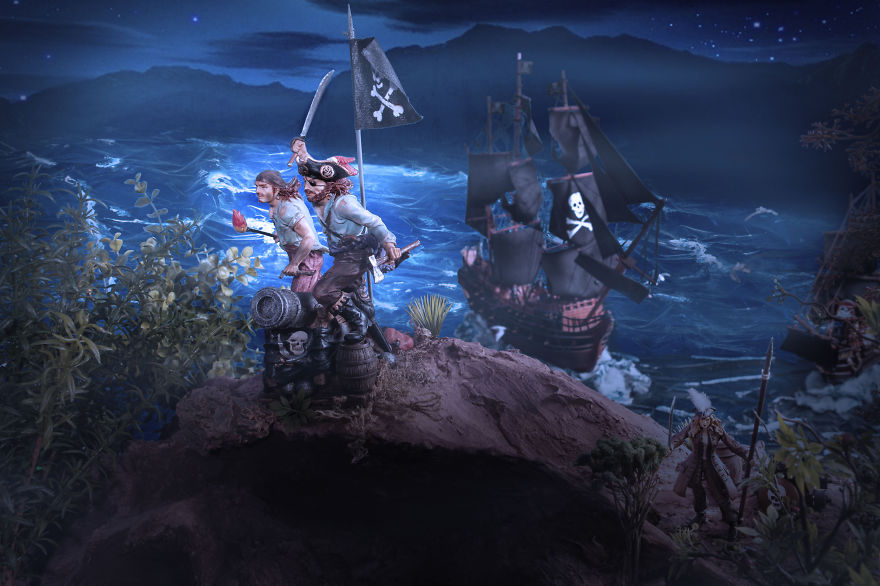 My Dad Made A Scale-model Of The World Of Pirates He Made Up To Tell Us Bedtime Stories