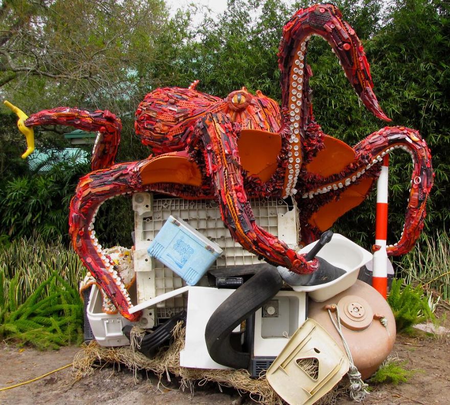 13 Giant Sculptures Made Entirely Of Beach Waste To Make You Reconsider Plastic Use 13 Giant Sculptures Made Entirely Of Beach Waste To Make You Reconsider Plastic Use