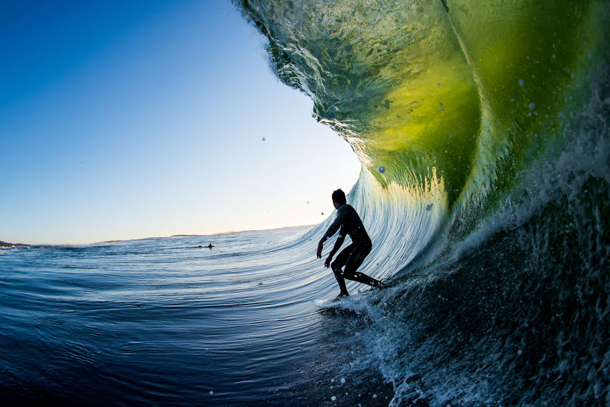 I Photograph Surfers From Inside Barrel Waves At Night I Photograph Surfers From Inside Barrel Waves At Night