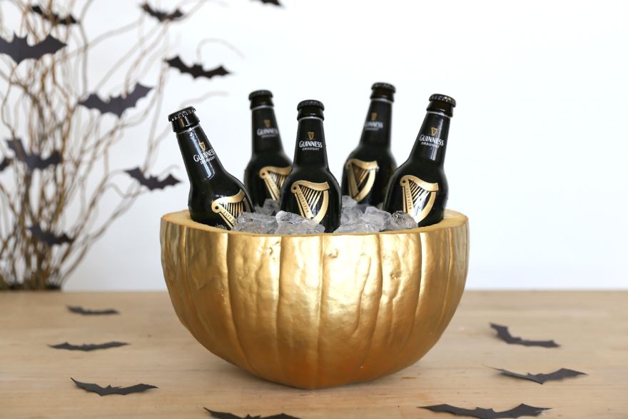 My DIY Pumpkin Drink Cooler For Halloween